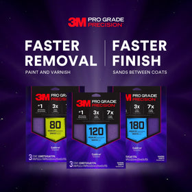 3M Pro Grade 120-grit sheet smoothing painted surfaces