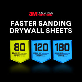 3M Pro Grade 180-grit sheet for fine finishing and prep
