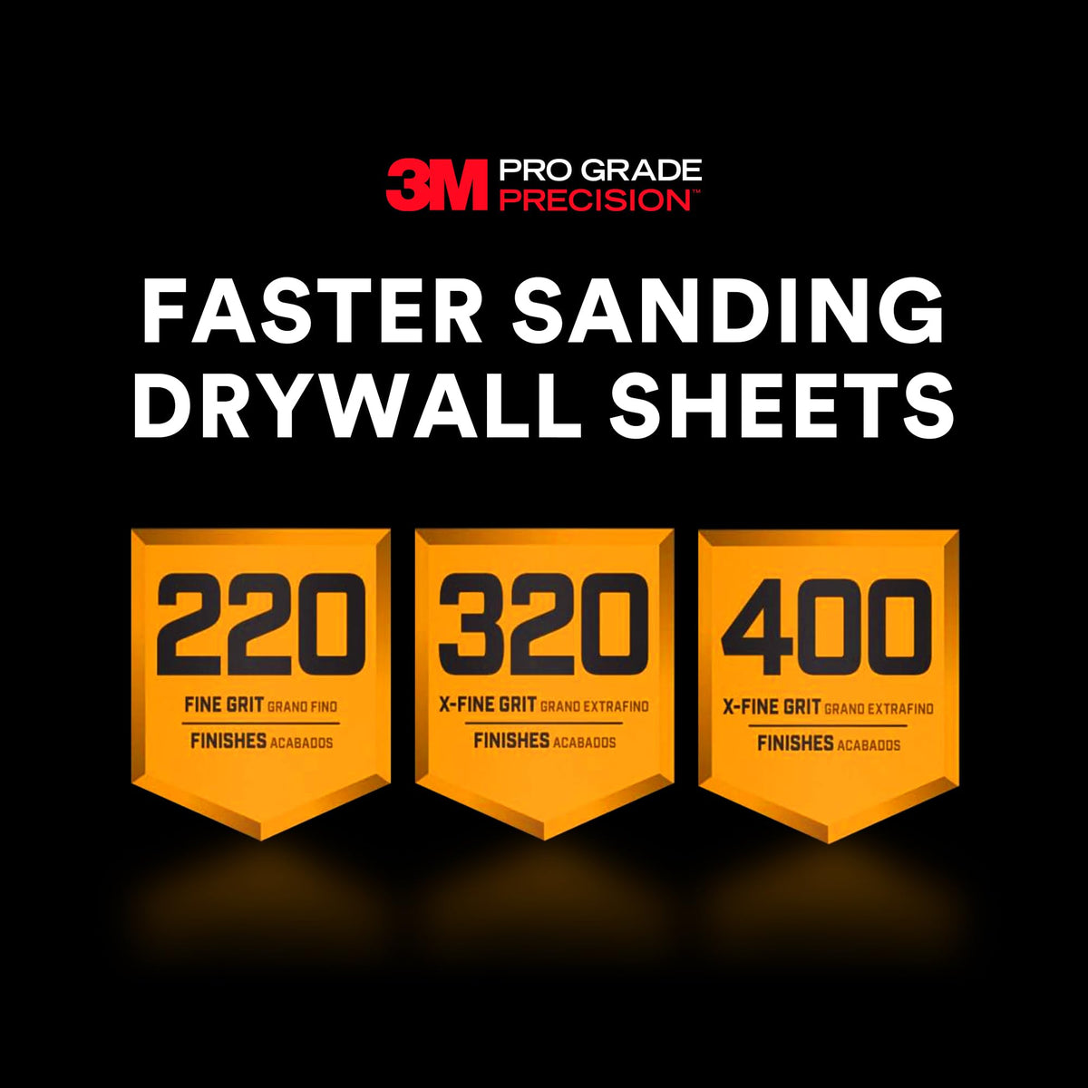 3M Pro Grade 320 grit sheet ideal for finishing prep.