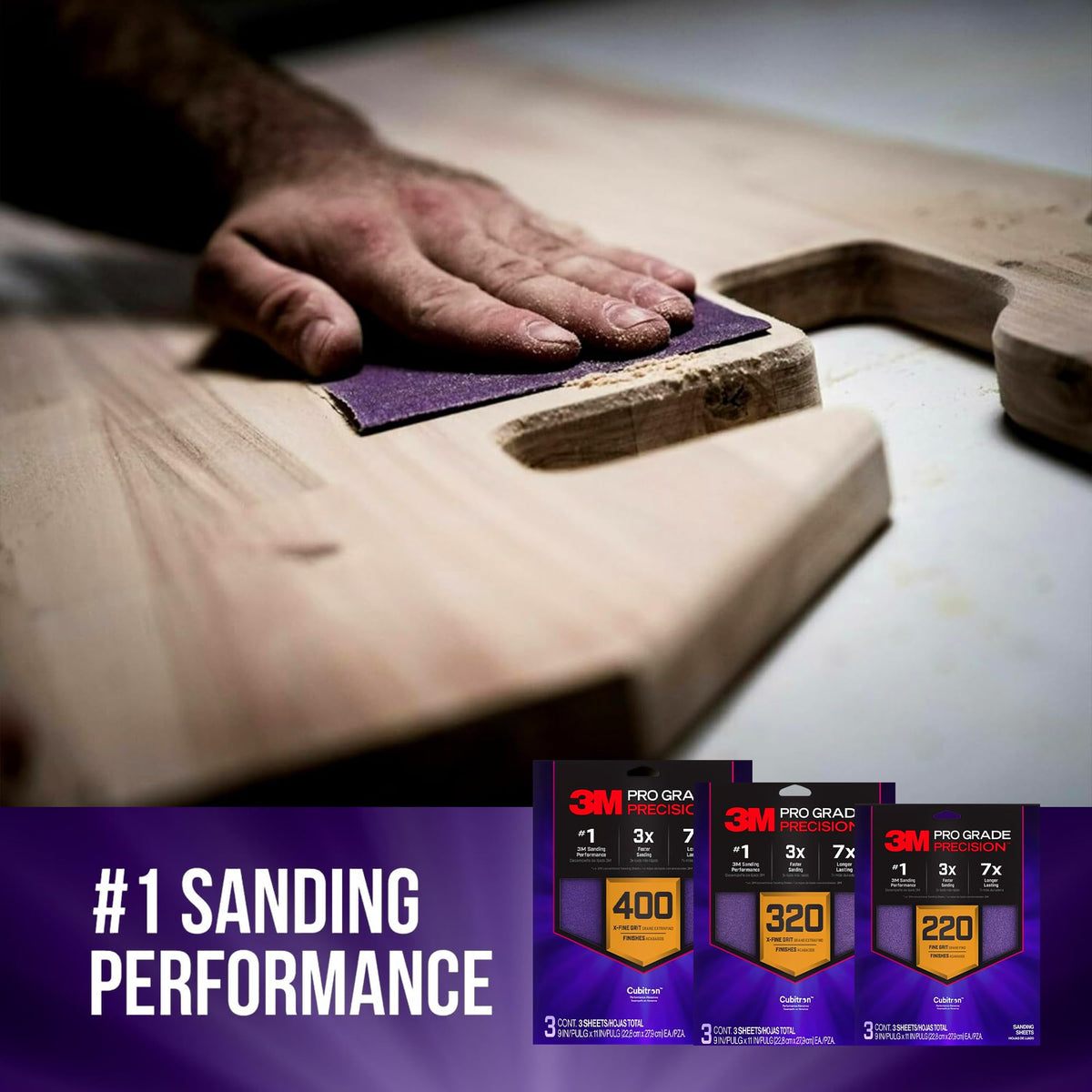 Sanding sheets for wood and drywall prep and smoothing.