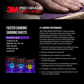3M Pro Grade works on wood, drywall, metal, and paint prep