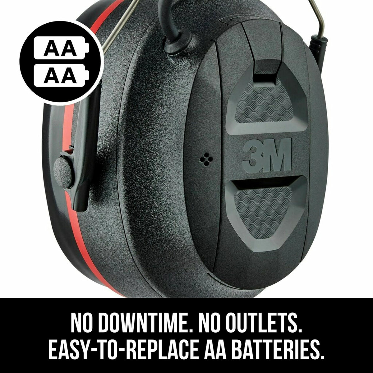3M Pro-Protect canted-ear-cups provide a comfortable fit all day