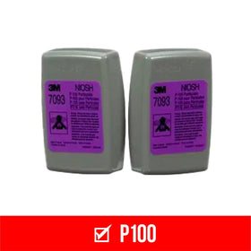 3M Replacement P100 filters for lead paint removal on a workbench setup