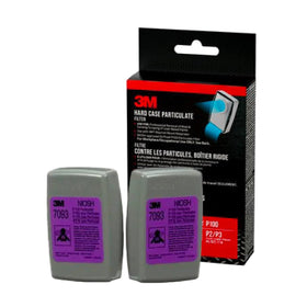 3M Replacement P100 filters for mold removal shown on respirator with protective gear