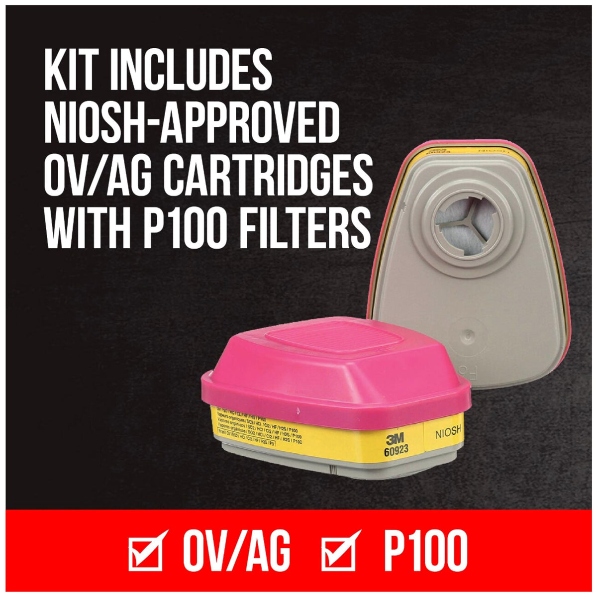 3M respirator adjustable head straps for a personalized secure fit.