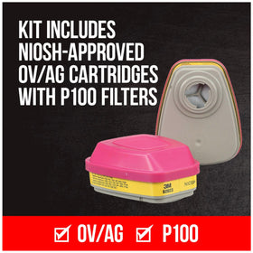3M respirator adjustable head straps for a personalized secure fit.