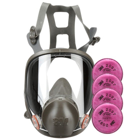 3M respirator kit with full-facepiece 6800 for mold remediation and eye protection