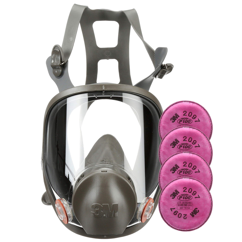 3M respirator kit with full-facepiece 6800 for mold remediation and eye protection