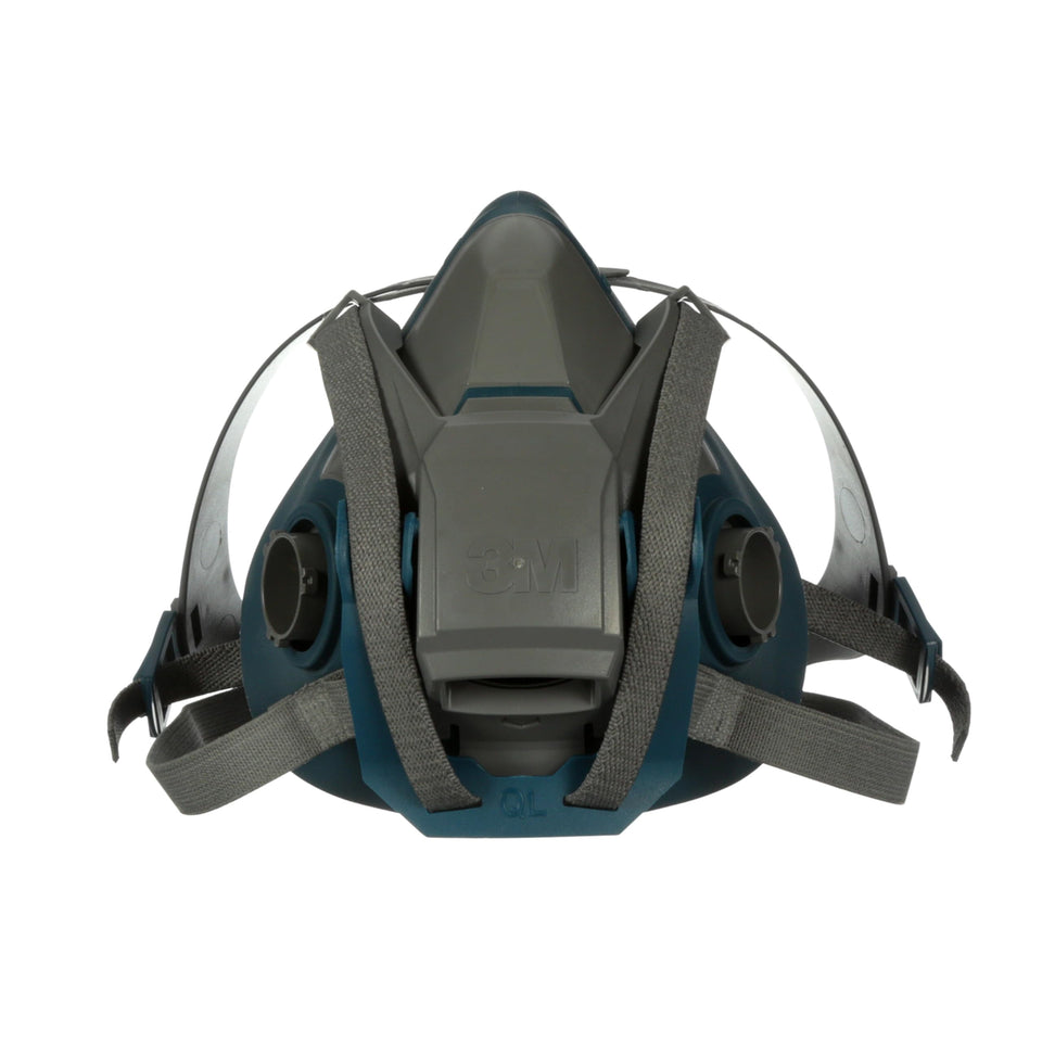 3M Rugged Comfort 6503QL bayonet connection enables quick filter swaps in tight workspaces.