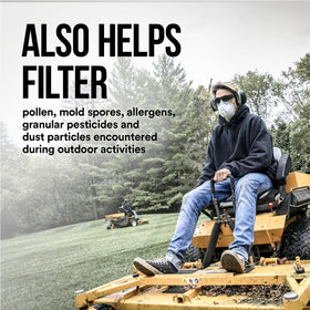 Mask protects against pollen and mold spores during outdoor work with 8511