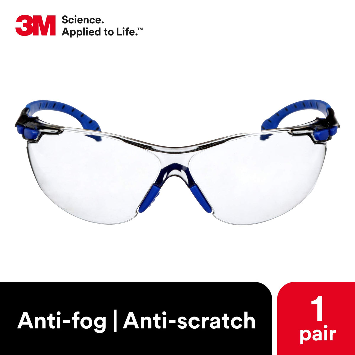 3M Solus 1000 blue/black frame for a modern, low-profile look