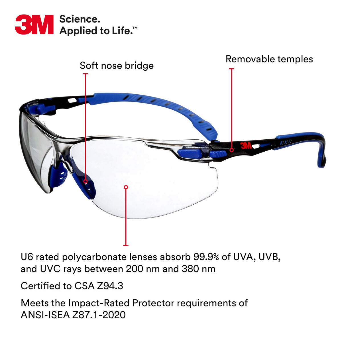 3M Solus 1000 indoor-outdoor grey lens for versatile work environments