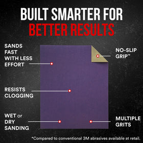 3M Advanced Sandpaper great for construction, woodworking, and DIY refinishing tasks.