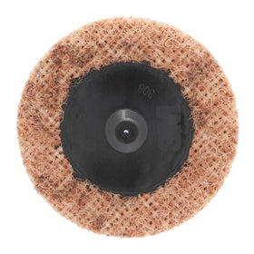 3M Scotch-Brite Roloc Disc front view highlights deburring with cool open-web construction