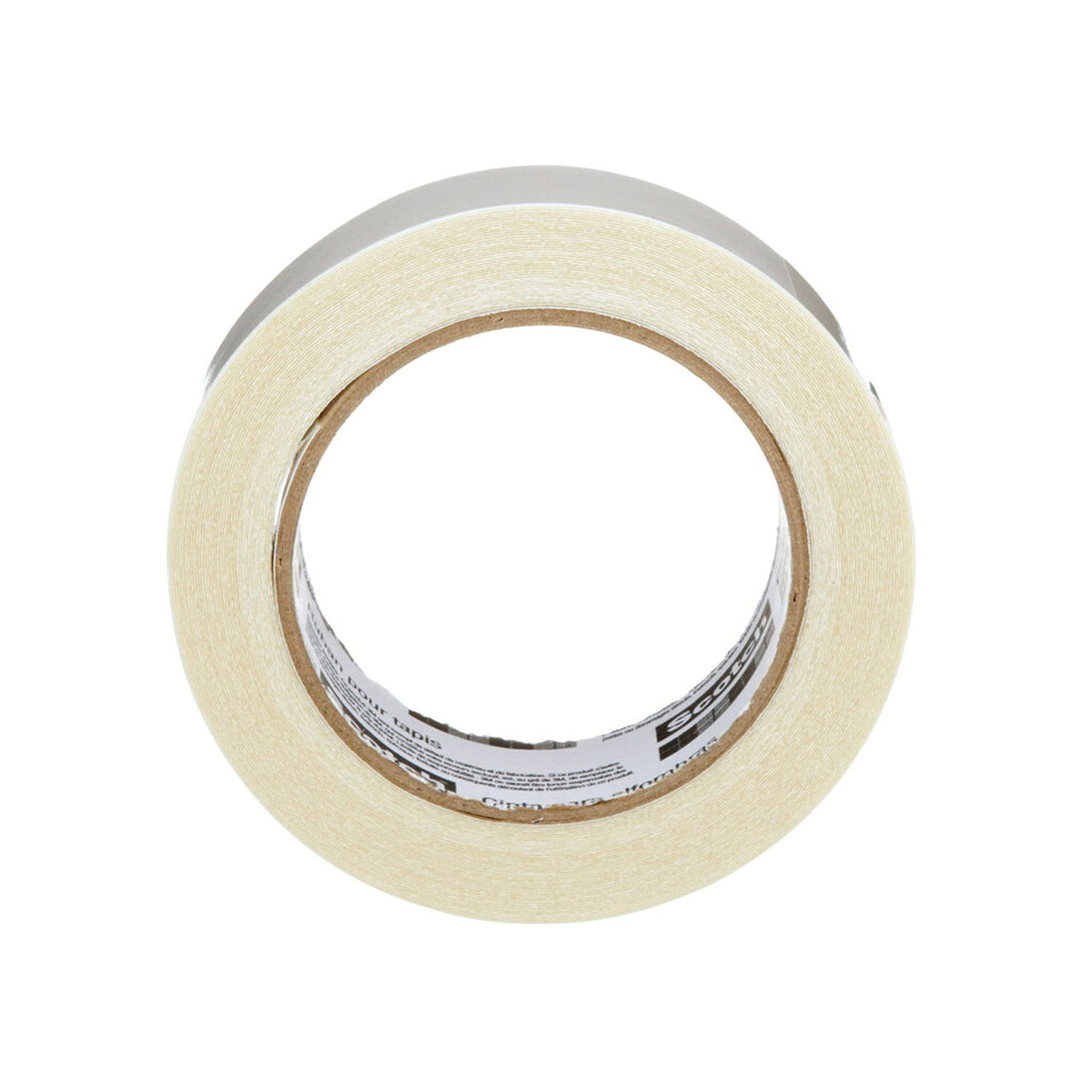 3M Scotch carpet tape on hardwood floor highlighting strong grip for area rugs