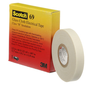 3M Scotch Glass Cloth Tape 69 flame-retardant material helps meet safety requirements.