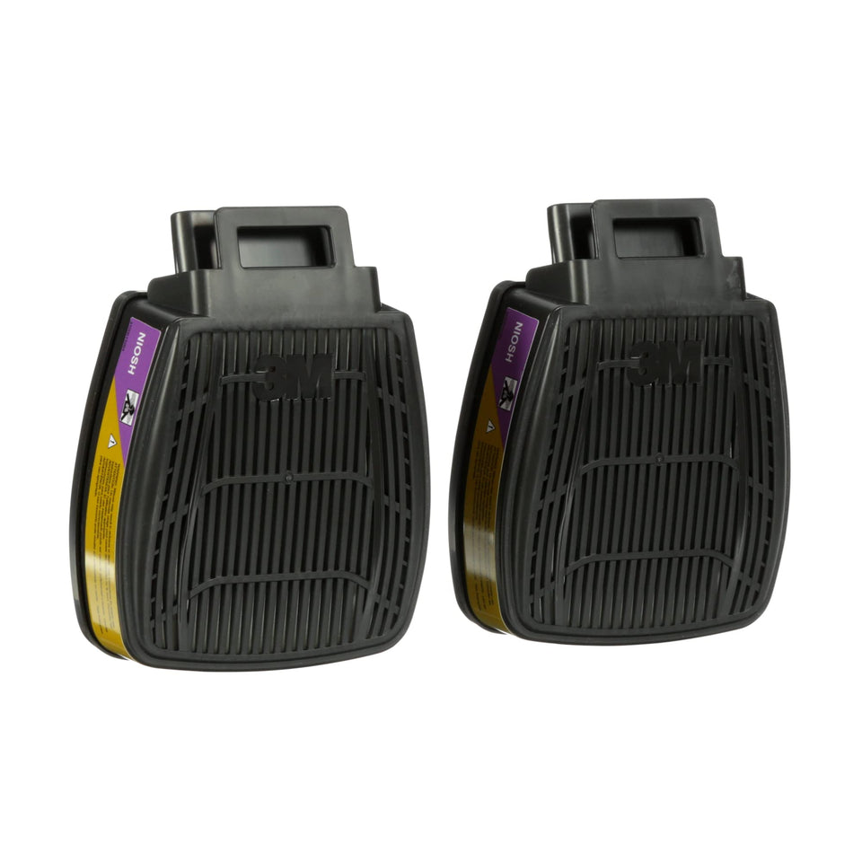 3M P100 Secure Click D80926 quad-flow cartridge enhances breathing comfort during long tasks