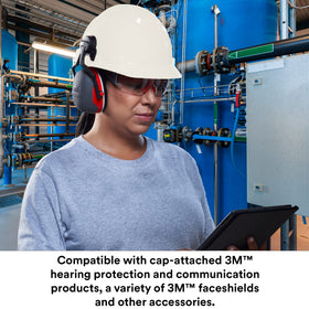 3M SecureFit H-701SFV-UV shown with compatible PPE and accessories.