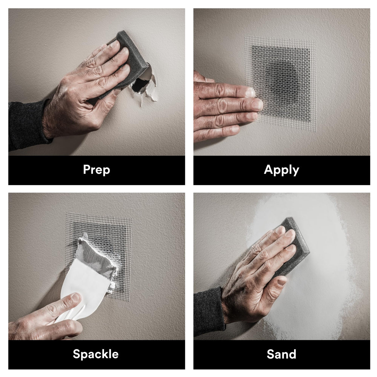 3M sanding pad used to achieve a seamless finish after repair