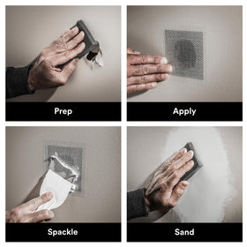 3M sanding pad used to achieve a seamless finish after repair