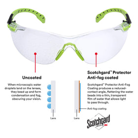 3M Solus 1000 padded temples and soft nose bridge for comfort