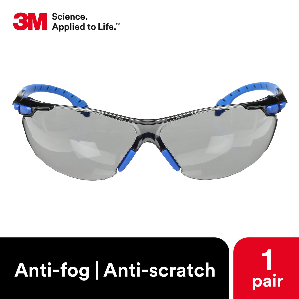 3M Solus 1000 padded temples ensure all-day comfort