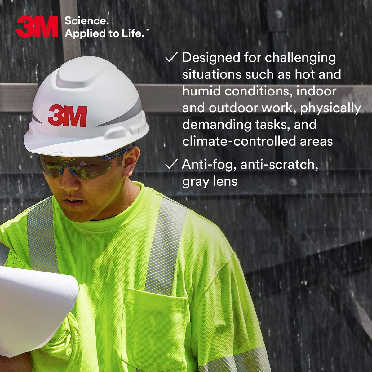 3M Solus 1000 soft nosebridge provides secure, comfortable fit