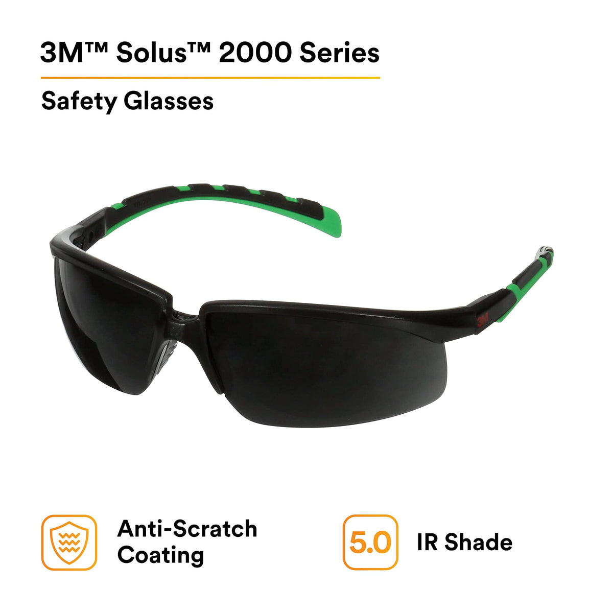 3M Solus 2000 UV protection with 99.9% UVA/UVB/UVC absorption.