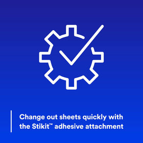 Ready-to-use roll, just tear to size and press onto hand file or block.