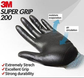 3M Supegrip200 versatile gloves suited for general handling, carpentry, plumbing, and more