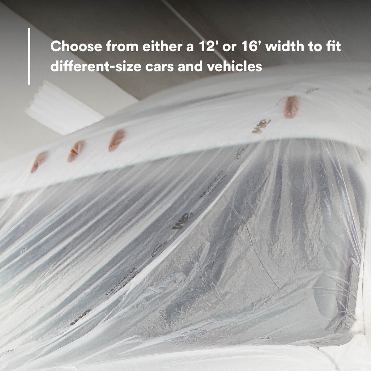 Durable 3M sheeting resists tearing and prevents bleed-through of overspray