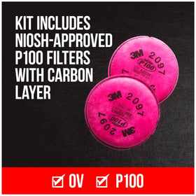 3M TEKK protection carbon layer reducing odor while sanding