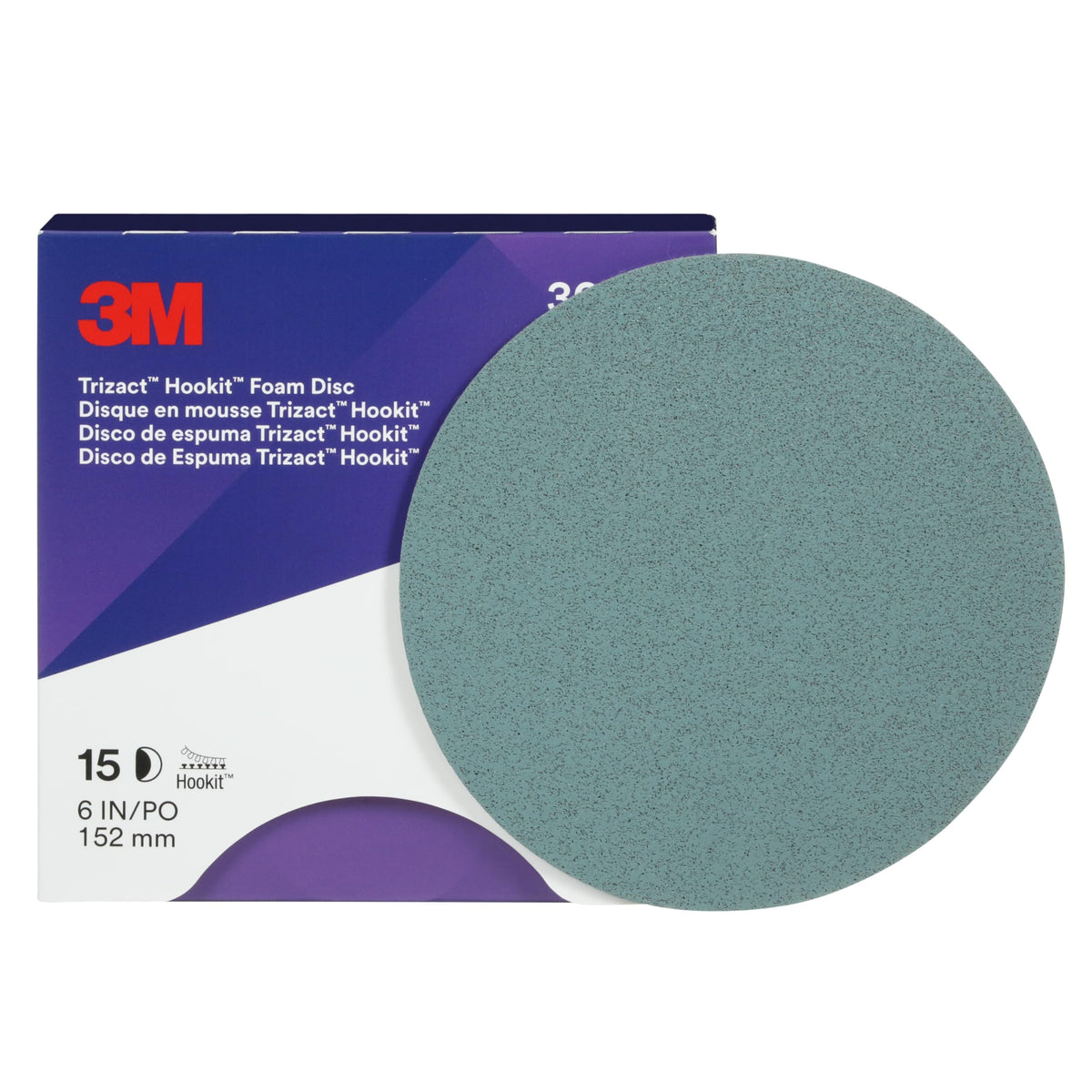 Blue 3M disc demonstrates fast-cut action with even wear for longer life