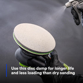 3M Trizact Hookit foam disc P3000 being changed on a pad