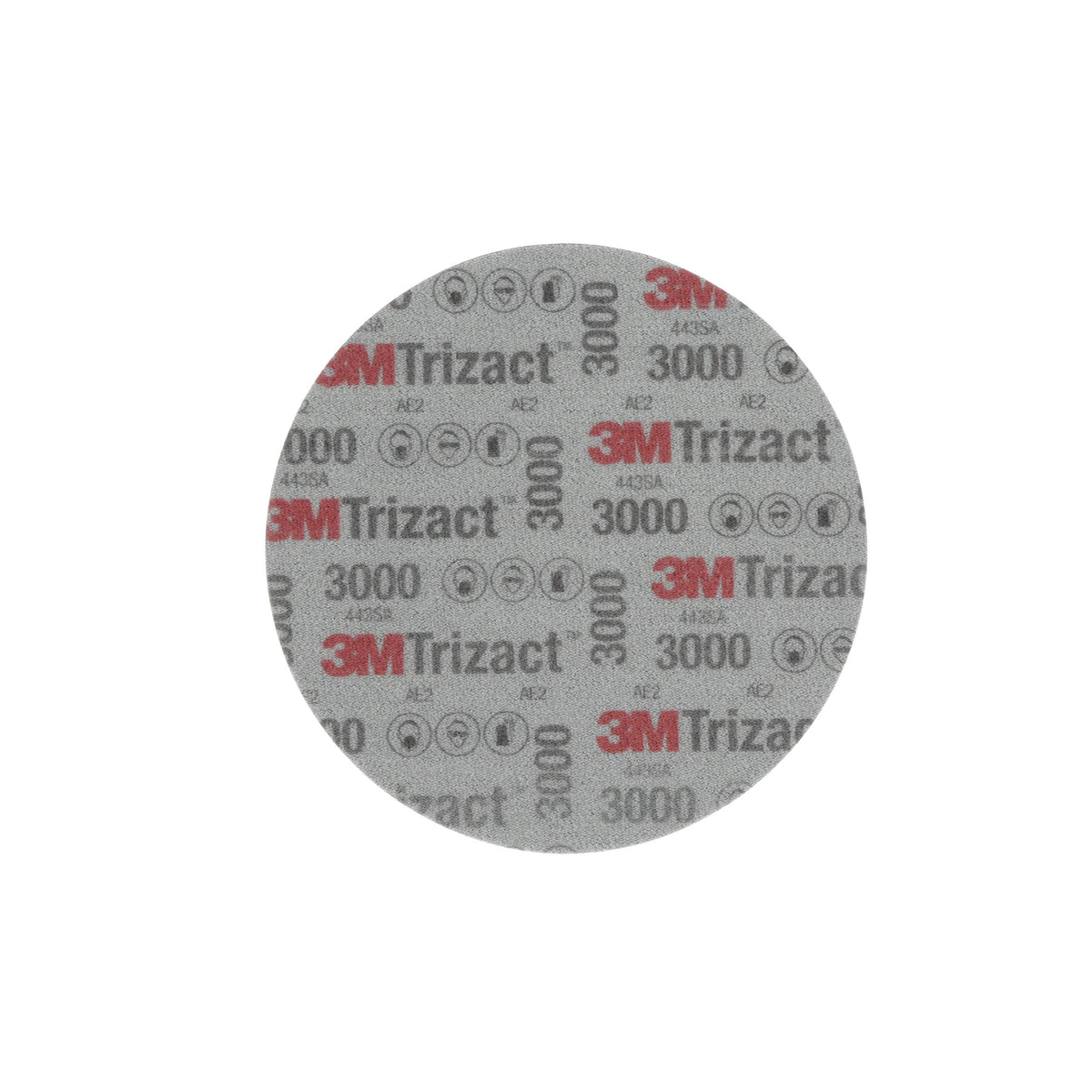 3M Trizact Hookit foam disc in use demonstrating fast cut with even finish.