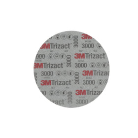 3M Trizact Hookit foam disc in use demonstrating fast cut with even finish.