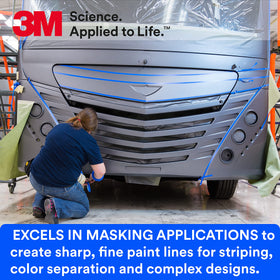 3M 471+ withstands bake at 250F, enabling clean removal after heat cycles.