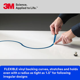 3M 471+ applied on a curved surface delivers sharp lines without lifting.
