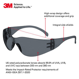 3M Virtua gray frame closeup highlighting the streamlined design for daily wear