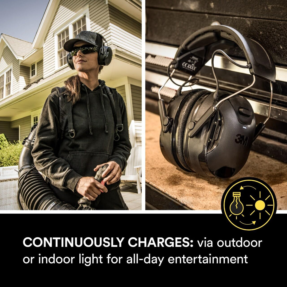 3M WorkTunes Connect Bluetooth headset streaming audio from a smartphone