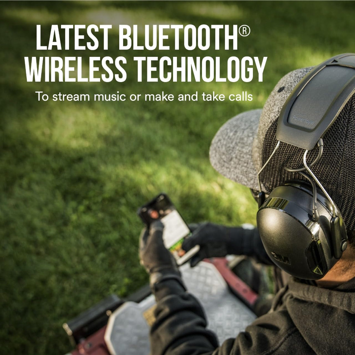 WorkTunes Connect headset with a built-in rechargeable battery for long sessions
