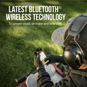 WorkTunes Connect headset with a built-in rechargeable battery for long sessions