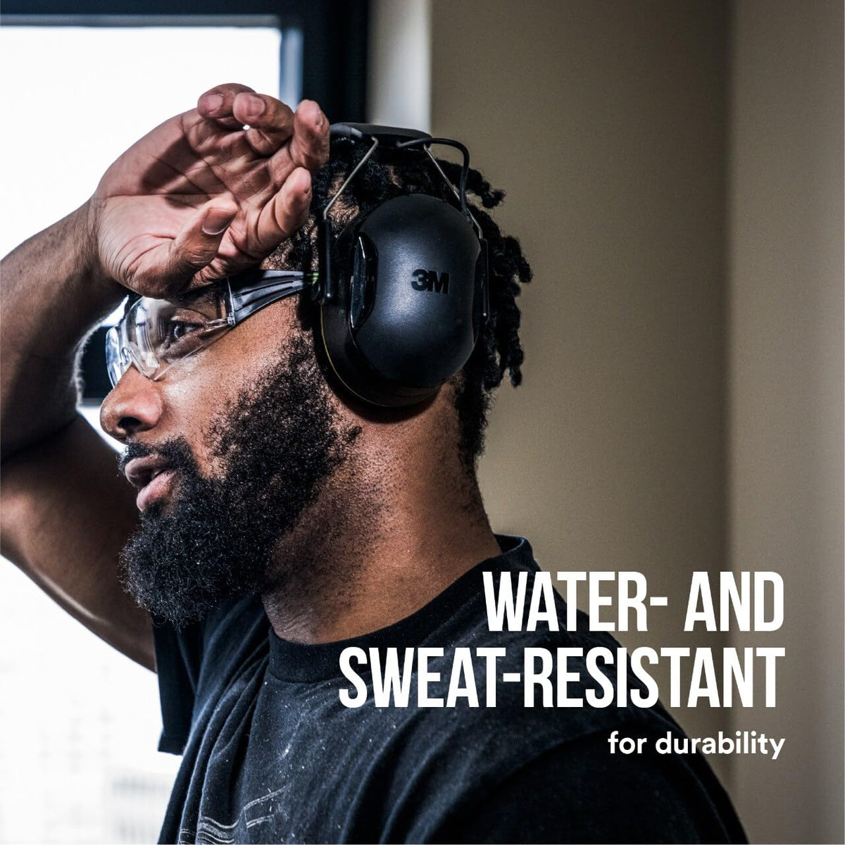 3M WorkTunes Connect ventilated headband design helps keep users cool
