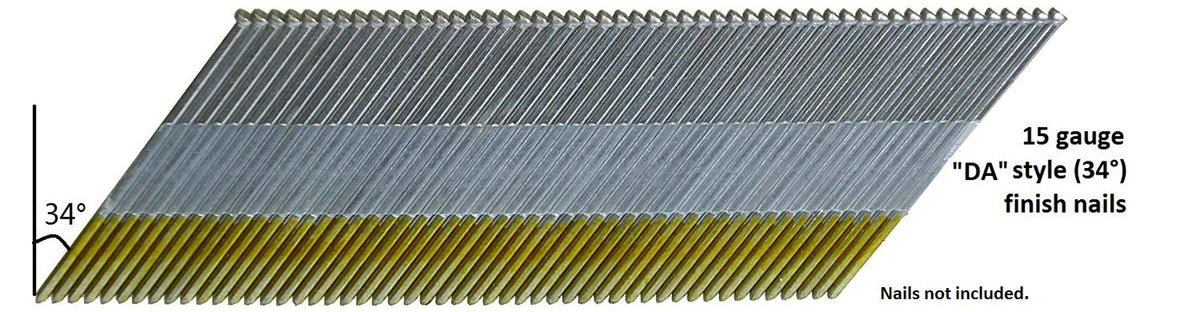 3PLUS HDA1564SP nails range from 1-1/4" to 2-1/2" for versatile finishes.