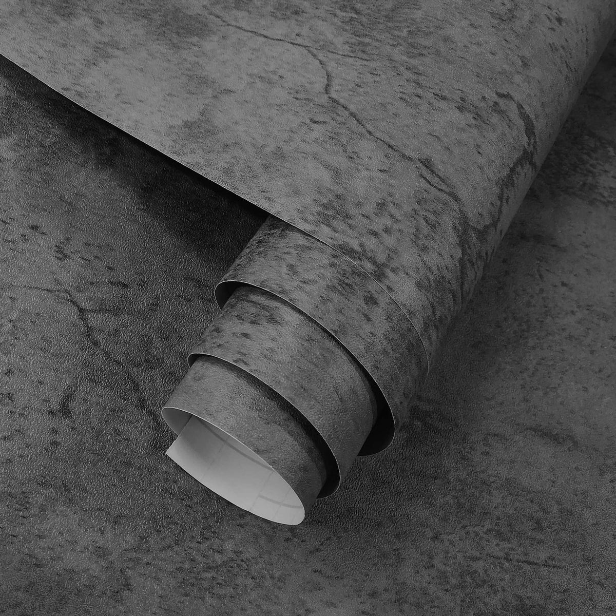 3yecao grey-blue concrete wallpaper roll adds durable wall texture.