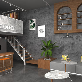 3yecao self-adhesive concrete wallpaper close-up for easy DIY install