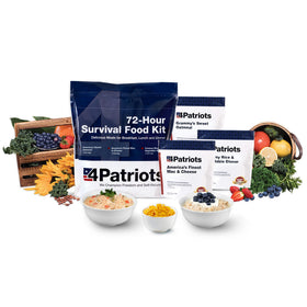 4Patriots 72-hour survival kit box for home emergency planning and portability.