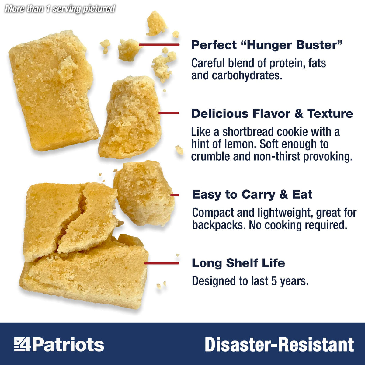 9-bar pack of 4Patriots Emergency Bars for a 3-day energy supply.