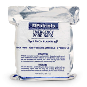 4Patriots Emergency Bars packaging ready for long-term storage.