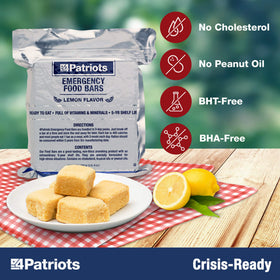 Vanilla-lemon shortbread bar from 4Patriots Emergency Bars (close-up).